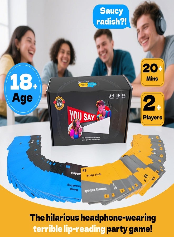 ATG You SAY I Speculation - 2026 New Sorry Board Game Lip Reading Party Fun Games for Adults, The Headphone Challenge TikTok Popular Card Game for 18+ Years Old (2+ Players) - Image 2